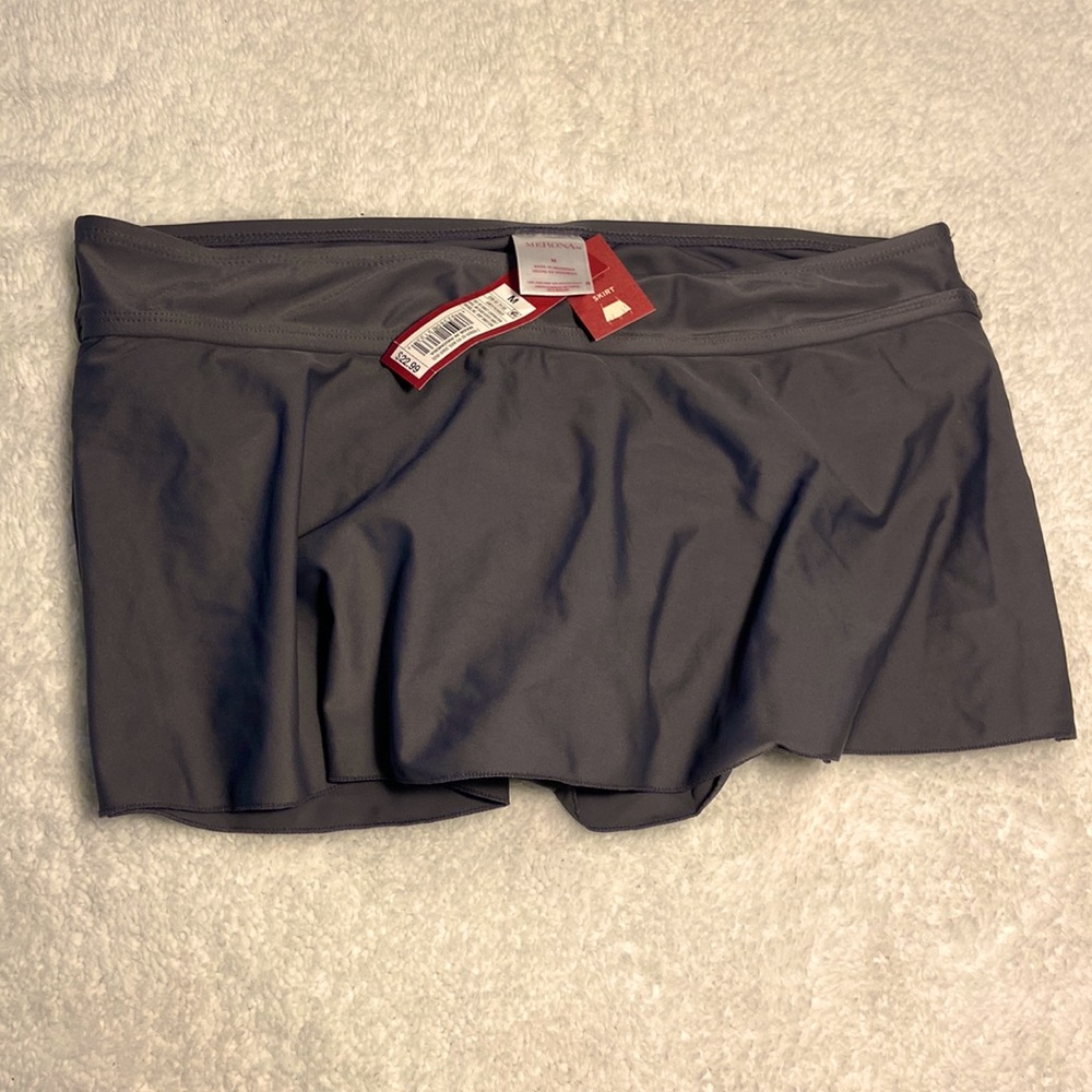 NWT Merona Swim Bottom Skirt Gray